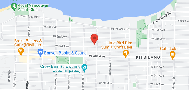 map of 8 3437 W 4TH AVENUE